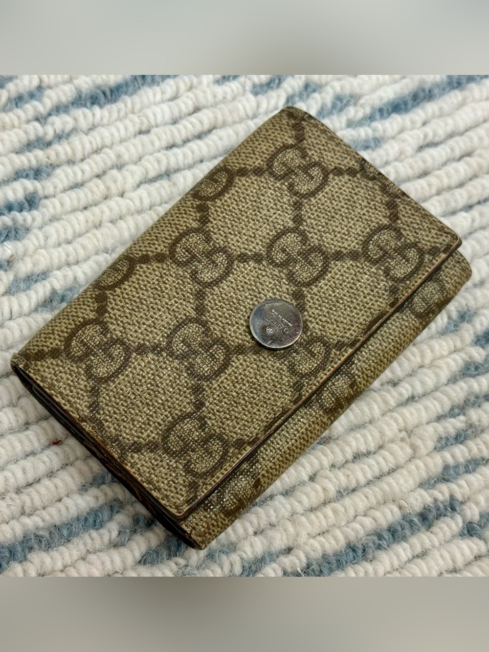 GUCCI Vintage Unisex Y2K Iconic Brown GG Monogram Supreme Canvas 6-Key Holder - Picture 7 of 16